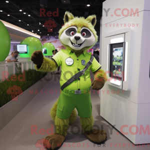 Postava maskota Lime Green...
