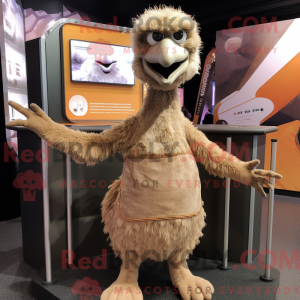 Tan Ostrich mascot costume...