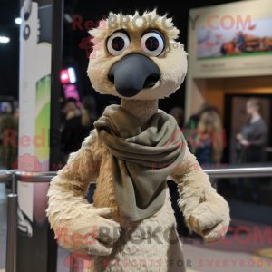 Tan Ostrich maskot kostume...