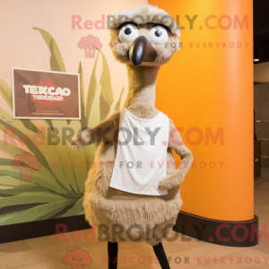 Tan Ostrich maskot kostume...