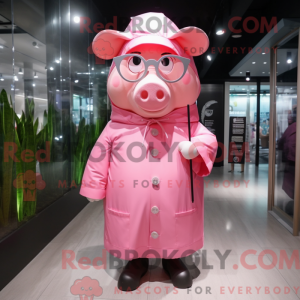 Pink Pig mascot costume...