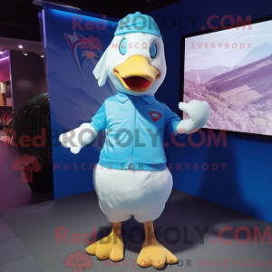 Sky Blue Goose maskot...