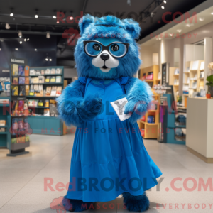 Figura de máscara azul...