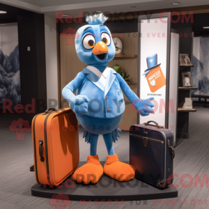 Peach Blue Jay maskot...