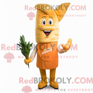 Guld gulerod maskot kostume...