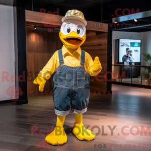 Yellow Geese mascot costume...
