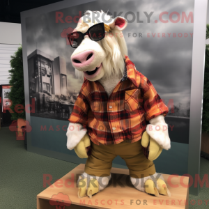 Cream Boer Goat maskot...