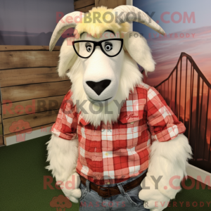 Cream Boer Goat maskot...