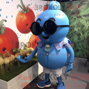 Blå tomat maskot kostume...