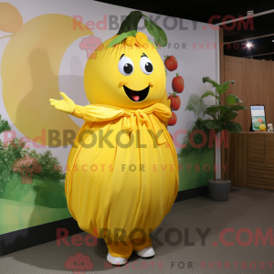 Gul tomat maskot kostume...