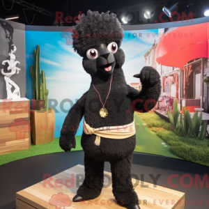 Black Alpaca mascot costume...