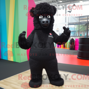 Black Alpaca mascot costume...