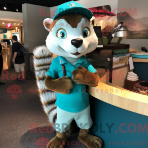 Turquoise Ferret mascot...
