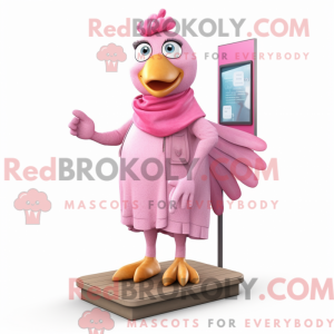 Rosa høner maskot kostyme...