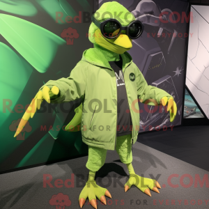 Limegrønn Pterodactyl...