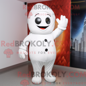 White But mascottekostuum...