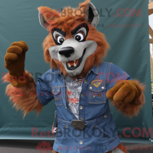 Rust Varulv maskot kostyme...