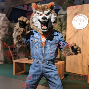 Rust Varulv maskot kostyme...