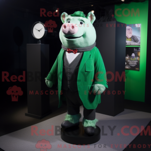 Grøn gris maskot kostume...