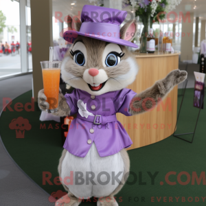 Lavendel Chipmunk maskot...