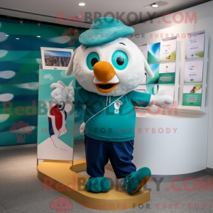 Teal Irish Flag mascot...