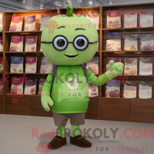 Olive Plum mascot costume...