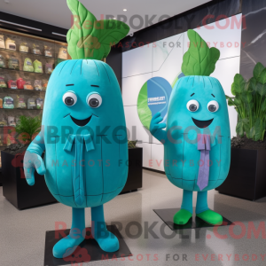 Turkis Beet maskot drakt...