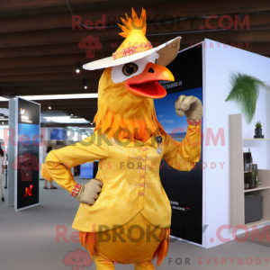 Gouden Haan mascottekostuum...