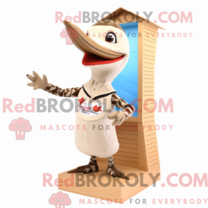 Beige Woodpecker mascot...