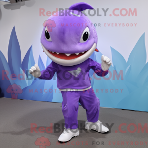 Lavender Shark Maskottchen...
