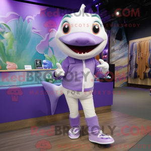Lavender Shark Maskottchen...