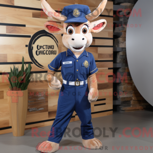 Navy Gazelle Maskottchen...
