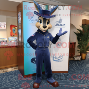 Navy Gazelle mascot costume...