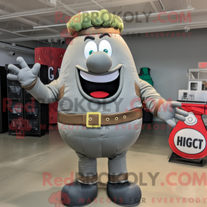 Grey Burgers maskot kostume...