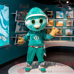 Turquoise Irish Flag mascot...