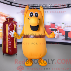 Gold Hot Dogs mascot...