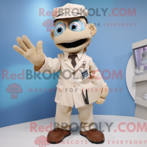 Mascotte de Docteur beige...