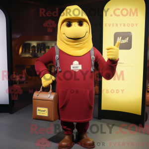 Maroon Bottle Of Mustard...