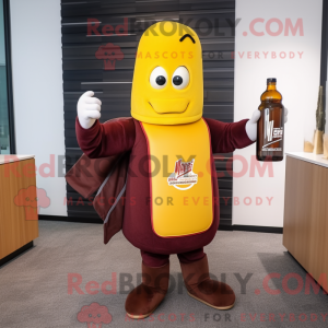 Maroon Bottle Of Mosterd...