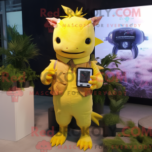 Yellow Axolotls mascot...