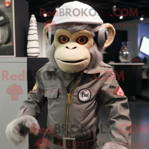 Grijze aap mascottekostuum...
