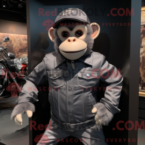 Mascotte de singe gris...