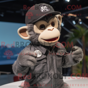 Gray Monkey maskot kostume...