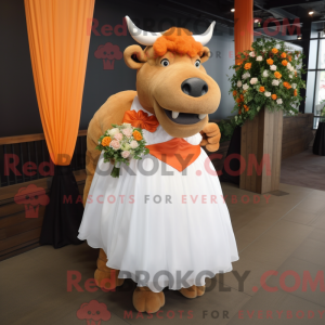Oranje Bison mascotte...