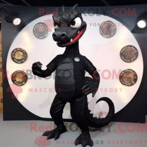 Zwart Hydra-mascottekostuum...