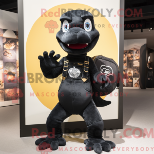 Zwart Hydra-mascottekostuum...