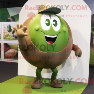 Olive Rugby Ball mascot...