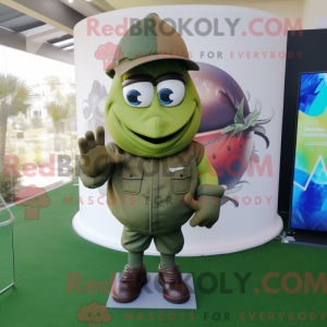 Olive Rugby Ball mascot...