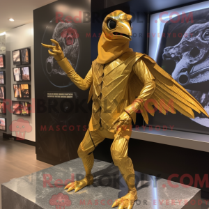 Guld Archaeopteryx maskot...