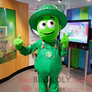 Green Plate Spinner maskot...